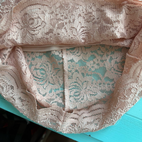 Forever 21 Pink Peach Knee-Length Pencil Skirt Lace Boho Women’s S Festival - Picture 6 of 6